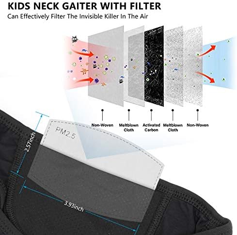 Colorful children's neck gaiter with face design.