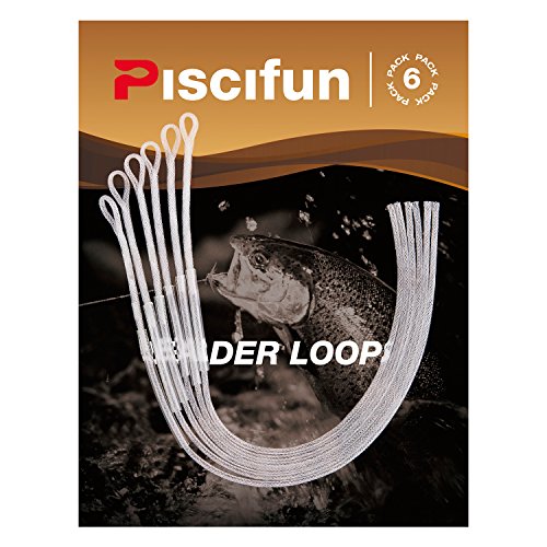 Buy Piscifun 6Pack Braided Leader Loop Connectors for Fly line 20 30