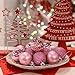 Valery Madelyn 24ct 40mm Elegant Pink Basic Ball Shatterproof Christmas Ball Ornaments Decoration for Christmas