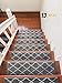 Sultansville Trellisville Collection Trellis Design Vibrant and Soft Stair Treads, Grey, Pack of 13