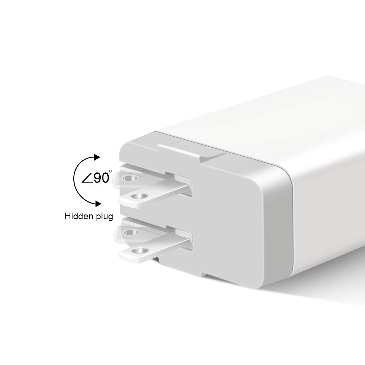 Quick Charge 3.0 Wall Charger, 30W 3 Port Travel Wall Fast Charger Adapter QC3.0 QC2.0 SmartPorts+Detachable Plug for iPhoneX/8/7/6 Samsung s9S8/S7,Note8/7,LG,iPd,Sony,HTC (White)