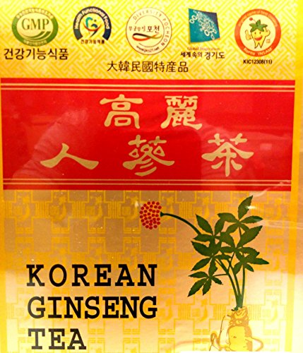 Korean ginseng tea in wood case 0.10oz(3g) x 50 packets