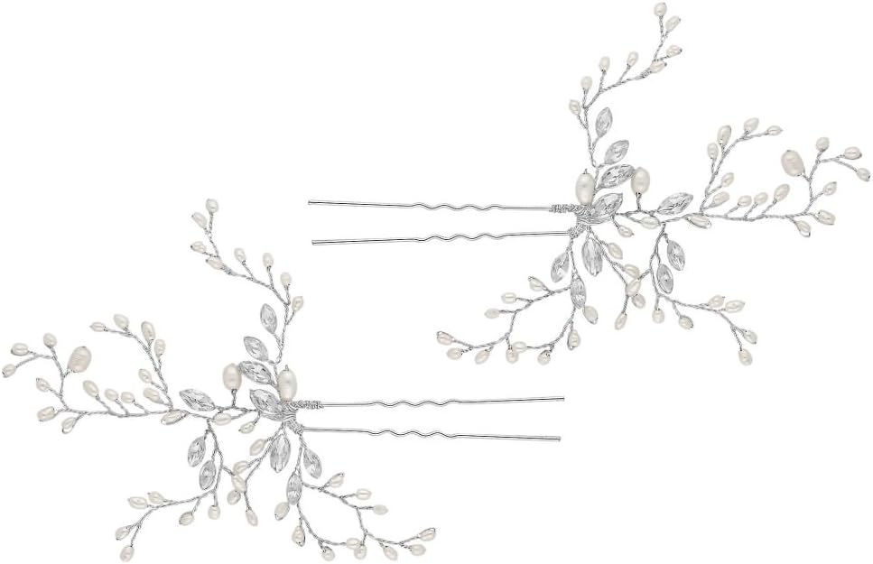 Jon Richard Women's Crystal Burst Hair Pin Set