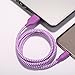 Fasgear Micro USB Cables, 3 Pack-3ft,6ft,10ft Premium Fast Charging USB to Micro USB 2.0 Cords Braided Compatible for Galaxy S7 edge S6, HTC, LG, Android Smartphone, PS4, Fire Kindle and More (Purple)