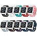 AIUNIT Compatible Fitbit Blaze Bands Small, Replacement for Fitbit Blaze Accessories Wristband Sport Strap for Fitbit Blaze Smart Tracker Women Men Stripe Texture 10 Pack No Tracker