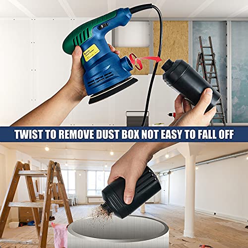 Rumia Random Orbital Sander 2.5A(350W) 6 Variable Speed 13000 RPM Palm