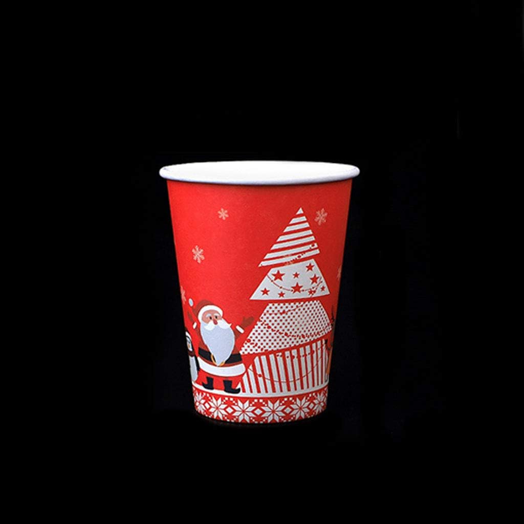 Extraordinary Disposable Paper Cups With Lids,Christmas Paper Cups,for Tea,coffee,hot Drinks,etc