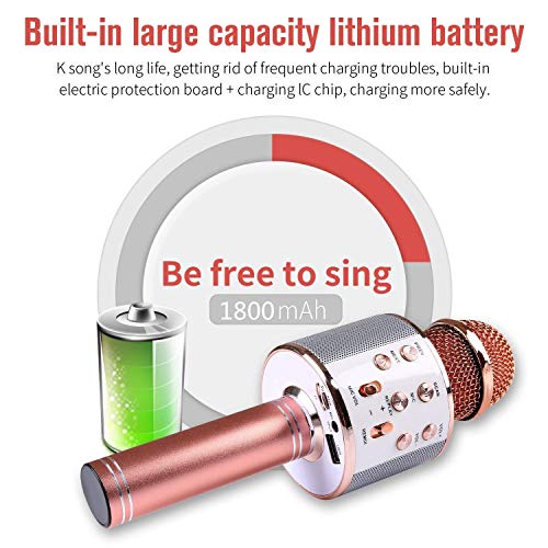 5 Karaoke+Microphone+Wireless+Bluetooth+Speaker