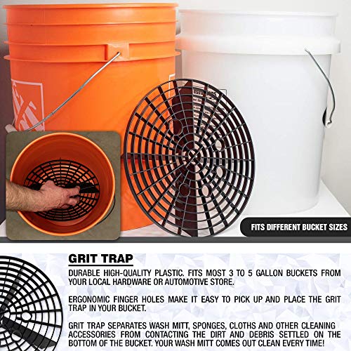Jork Products Grit Trap Wash Bucket Insert and Microfiber Chenille Wash