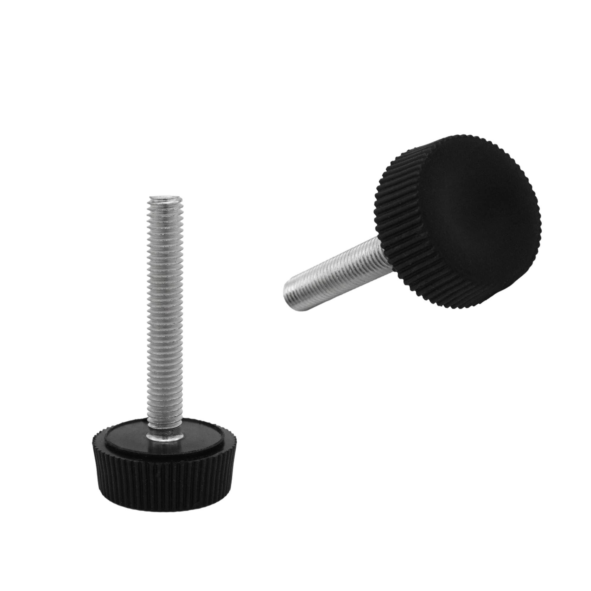 SKIR'CO 2 pcs, Furniture Leveling Feet M5 x 30 mm, Adjustable Metal Round Legs, Threaded M5 Stem, Leveler Foot
