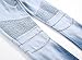 Men's Moto Biker Vintage Distressed Ripped Slim Fit Skinny Stretch Denim Jeans