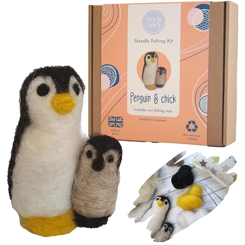Penguin and Chick (Black, White)