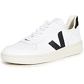 Veja Women's V-10 Lace Up Sneakers, Extra White/Black, 9 Medium US