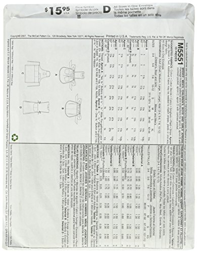 1 McCalls+Patterns+M5551OSZ+Misses+Childrens