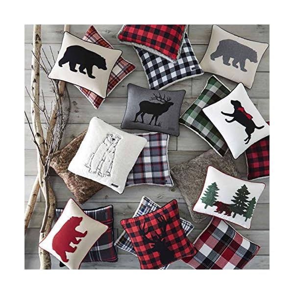 Eddie Bauer Gray Bear Twill Decorative Pillow • Home and Decor