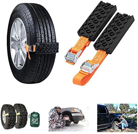 2 Pcs Car Tire Anti-Skid Block,Emergency Snow Chain Car Vehicle Tire Anti-Skid Chain for Car Truck SUV Emergency Winter Driving
