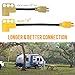 Snowy Fox 18 Inch RV Generator Adapter with Grip Handle - 30 Amp 4 Prong Locking Male Plug to 50 Amp Female Connector for RV Trailer Camper - STW 10/4 Power Cord