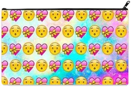 Funny Emoji Custom Kids School Pencil Case pencil Bag Zipper Clutch Organizer Purse Bag /Cosmetic Organizer Bag /Toiletry Bag/(Twin sides) 9.0"(L) x 5.5"(W)