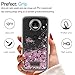 LeYi for Moto Z Case,Moto Z Droid Case (NOT FIT Moto Z Play) with HD Screen Protector for Girls Women, Shiny Glitter Liquid Clear TPU Protective Phone Case for Motorola Moto Z Droid Edition Rose Gold