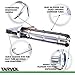 3 in 1 Caulking Gun (HEAVY DUTY CHROME PLATED) Fits Standard Size 10oz Caulk - Refillable 3 in 1 Design Includes Built in Cutter and Puncher Tool - Perfect for Industrial & Home Use!