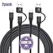 60W/5.0A 10ft USB Type C to USB C Cable, CABEPOW 2Pack USB-C to USB-A 2in1 Fast Charger Cable Compatible for Samsung Galaxy Note 8 S8 S8+ S9, Google Pixel,Nexus 6P,Matebook, MacBook,iPad Pro Case 2018