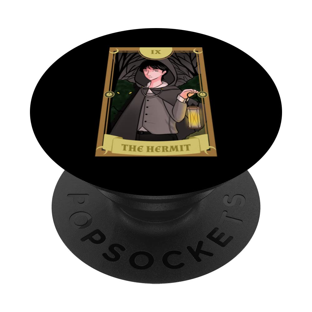 Anime Tarot Card The Hermit Occult Gothic Witch PopSockets Swappable PopGrip
