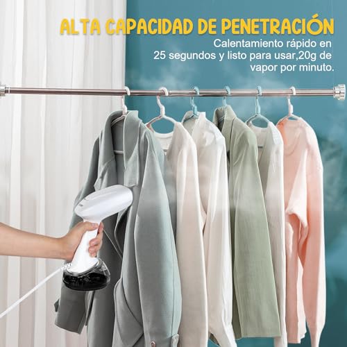 Rolipo Portable Vertical Clothes Ironer Steam Ironer with Large 360ml Tank, Quick Wrinkle Removal, Portable Ironer Ideal for Home, Office and Travel