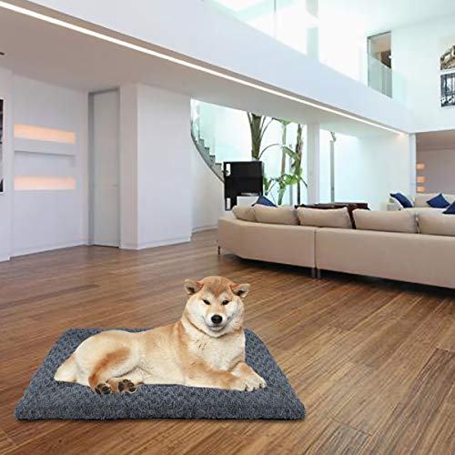 INVENHO Dog Bed Kennel Crate pad Comfortable Soft Anti Slip Washable for Large Medium Small Dogs and Cats(Blue,30-Inch) - Thumbnail 6