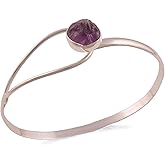 Natural Raw Amethyst Cuff Bracelet, Healing Crystal Cuff Bracelet, Bangle Bracelet, Rough Gemstone Bracelet, Jewelry For Woman (amethyst)