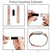 AK for Fitbit Alta HR Bands, Newest Fitbit Alta HR Bands Replacement Wristband Straps with Secure Metal Buckle for Fitbit Alta HR/Fitbit Alta (Light Rose Gold, Small)