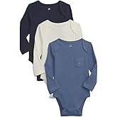 GAP unisex-baby First Favorites Long Sleeve Ribbed Bodysuit 3-pack