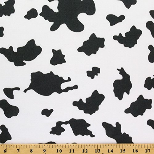 Poly Cotton Cow Print 60 Inch Fabric By the Yard (F.E.)