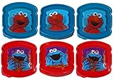 Evriholder Holographic 3D Sesame Street Sandwich Sav'r Container 6-Pack (Elmo & Cookie Monster)