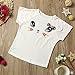 FEITONG Kids Girls Cat T-shirt + Floral Shorts Set Clothes Suit (5-6 Years, White)