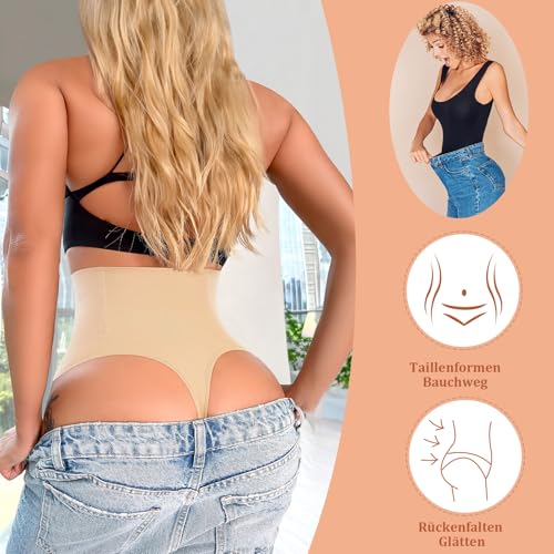 YARRCO Women's Tummy Control Briefs String Thong Shapewear Bodice Pants Body Shaper Bodice Briefs Figure Shaping Underwear