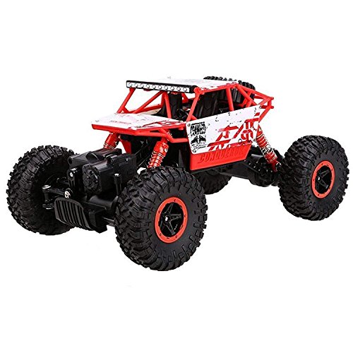 RC car,DeXop 2.4GHZ Electric Rock Crawler Radio Control Cars Off Road high Speed Racing Remote Control Cars-Red
