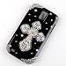 Silver Handmade Bling Cross Diamond Hard Back Case For Samsung Galaxy S2 T-Mobile T989 Phone