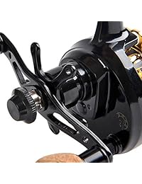 Carrete de pesca Fiblink Inline para pesca de hielo derecha izquierda de metal con rueda de pesca