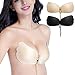 Blisstime Self Adhesive Silicone Invisible Push-up Bras with Drawstring, Strapless Bras For Backless Dress