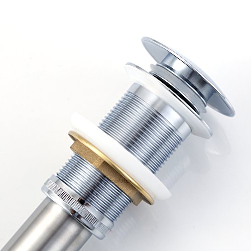 Decor Star PU-001-TC 1 5/8" Bathroom Faucet Vessel Vanity Sink Pop Up Drain Stopper Without Overflow Chrome