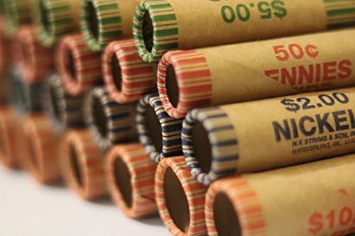 185 Strategically Assorted Highest Quality Preformed Crimped Coin Wrappers Bulk Pack, 70 Penny Wrappers, 45 Quarter Wrappers, 40 Dime Wrappers, 30 Nickel Wrappers. COMPATIBLE WITH MOST MACHINES.