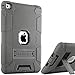 iPad Air 2 Case, BENTOBEN [Hybrid Shockproof Case] with Kickstand Rugged Triple-Layer Shock Resistant Drop Proof Case Cover for iPad Air 2 with Retina Display/iPad 6, Black/Gray