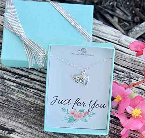 image for Mom & Three Sisters Girl's megaphone charm pendant on a 16