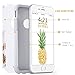 iPhone 8 Plus Case, iPhone 7 Plus Case, BENTOBEN Slim Hybrid Hard PC Cover Silicone Rubber Bumper Gold Pineapple Pattern Design Glossy Shockproof Protective Phone Case for iPhone 7/8 Plus, White/Gray
