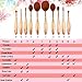 Oval Makeup Brush Set 10 Piece Fashionable Super Soft Rose Gold Toothbrush Make Up Cosmetic Face Powder Foundation Contour Concealer BB Cream Eye shadow Eyeliner Lip Brushes Set Kit with Gift Box