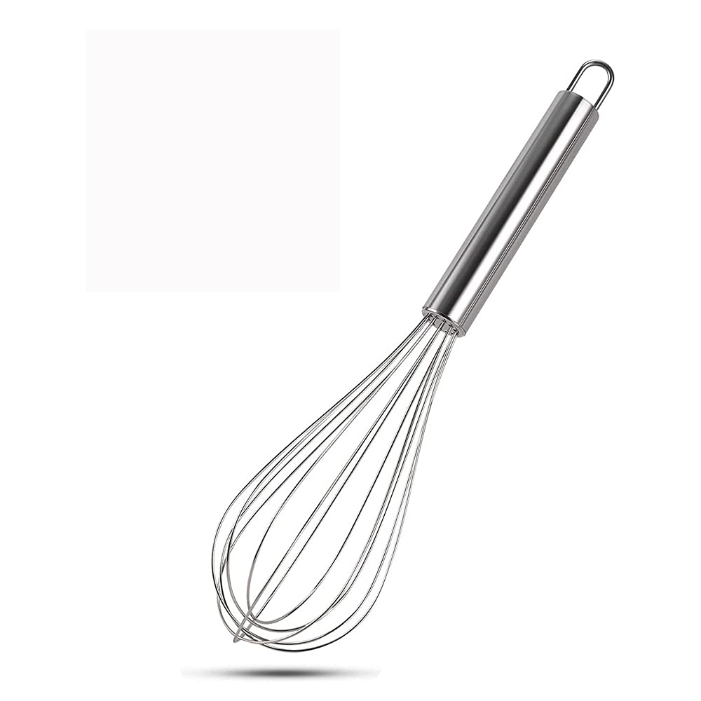 Stainless Steel Whisk Balloon Whisk Whisk Set Egg Beater for for Blending Whisking Beating Stirring Cooking Baking Beating & Stirring - 10 Inch