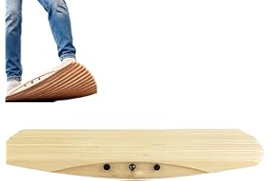 Wooden Balance Board, Ankle Strength Trainer, Skiing and Surfing Simulator, Supports 330lbs, Improves Balance & Strength, Cor