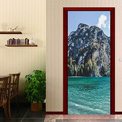 Isla Azul Mar Puerta Pegatinas Nevera Etiqueta Mural PVC ...