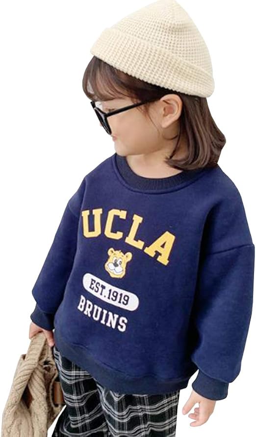 Amazon Feellway トレーニングウェア クルーネックスウェットシャツ ガールズ ボーイズ ファッション 秋冬 裹起毛 厚手 子供服 C1137 トレーナー パーカー 通販