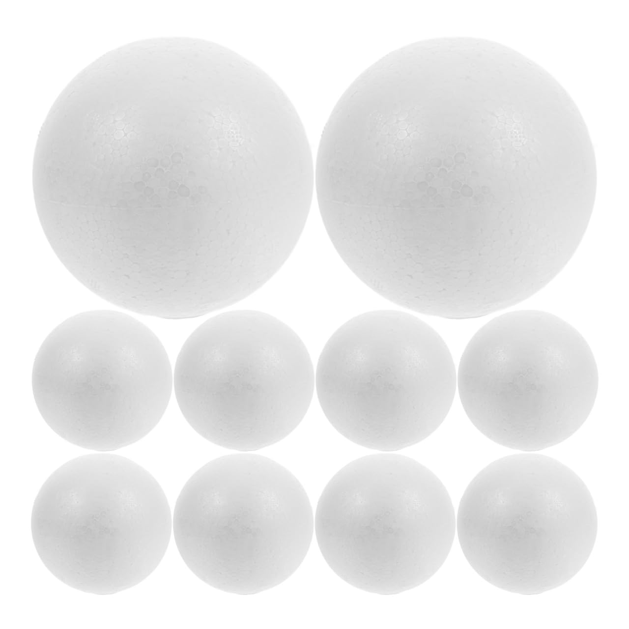 HOODANCOS 10pcs Solid Polystyrene Balls for DIY Craft Projects White Round Spheres for Wedding Decorations Christmas Ornaments Creative Art Activities